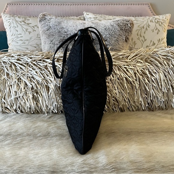 VERA BRADLEY Caviar City Light Tote Shoulder Handbag Black Quilted Microfiber - Picture 6 of 12